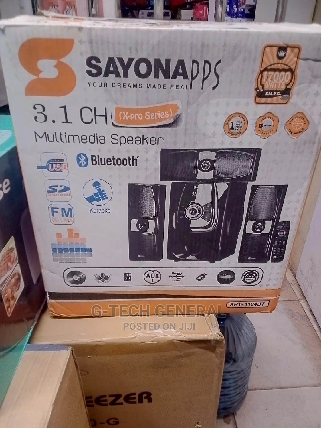 Sayona 3.1ch Multimedia Speaker SHT-1194bt