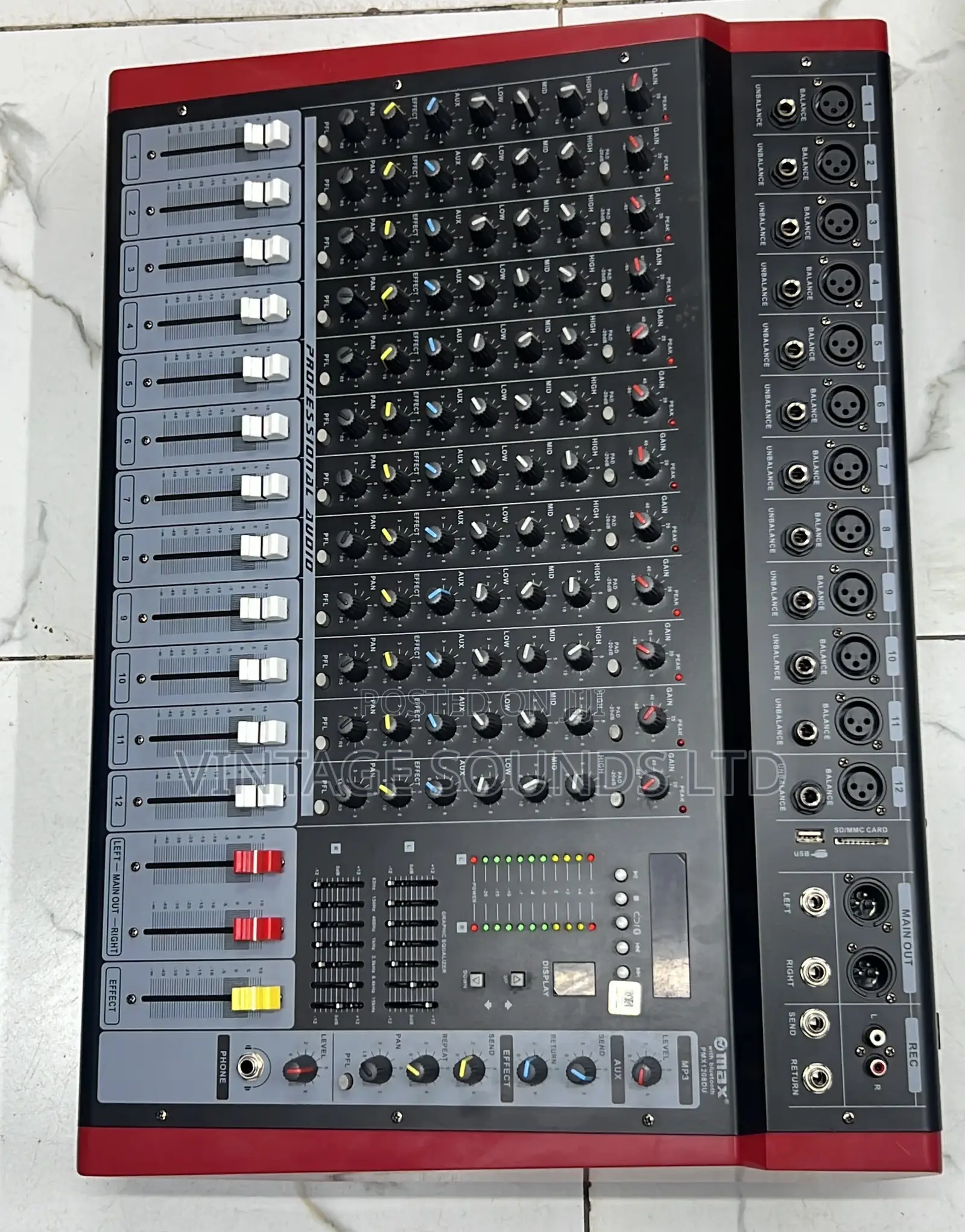 Omax 12 Channel Powered Mixer Usb/Bt Commercial