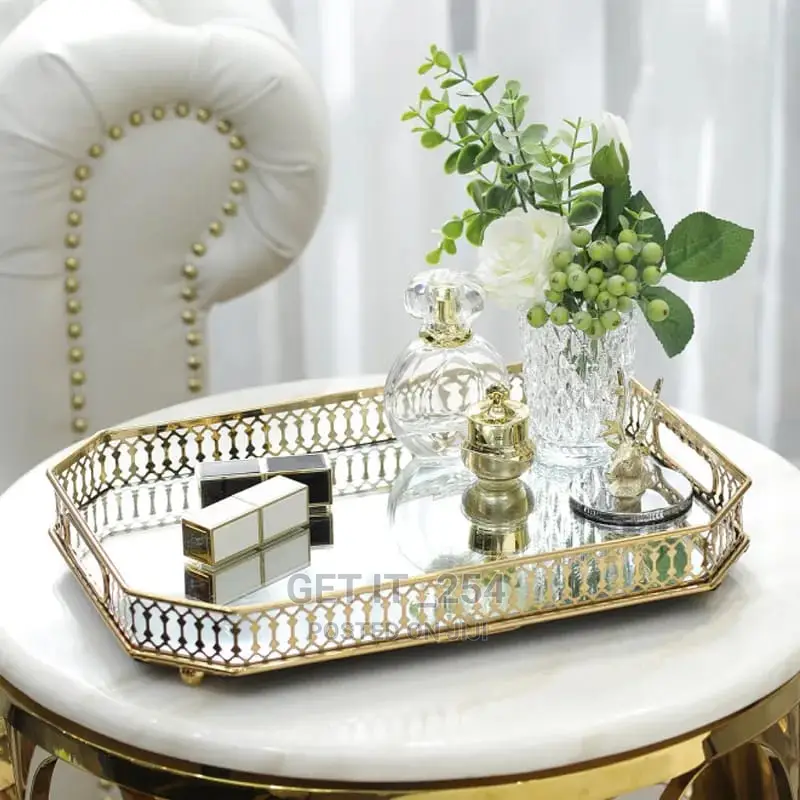 Vanity Tray With Mirror*
 Rectangular 
35*25*5cm