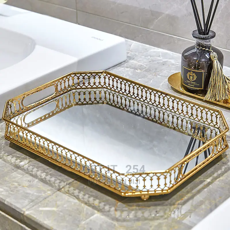 Vanity Tray With Mirror*
 Rectangular 
35*25*5cm