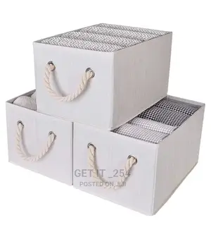 Foldable Bin Storage Organizer*
 Durable Rope Handles