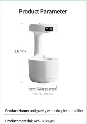 Anti Gravity Water Droplets Humidifier Capacity 800mls*