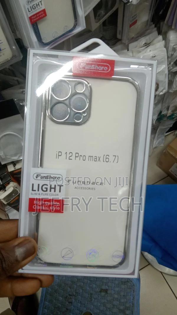 Fonefunshop for iPhone 12 Pro - Clear Silicone Case With Bla