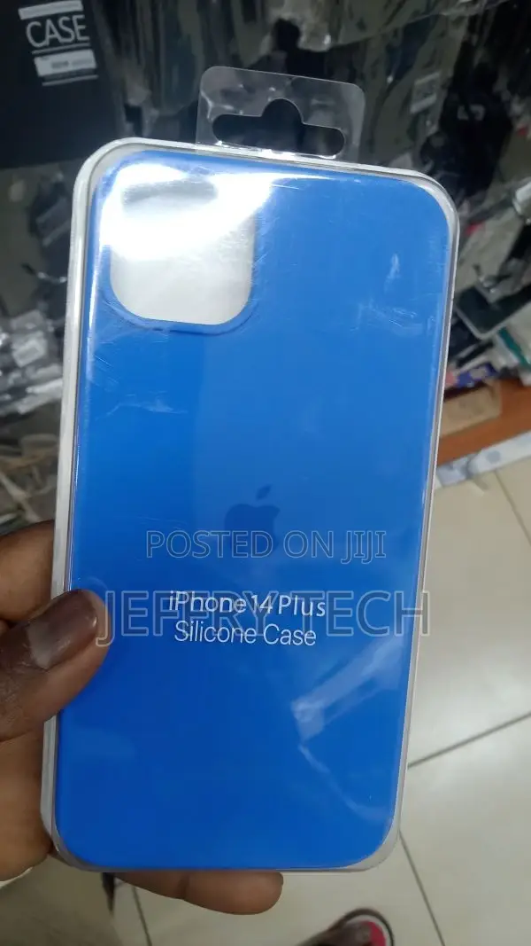 iPhone 14 Plus Case Blue (2022), Liquid Silicone Case Phone
