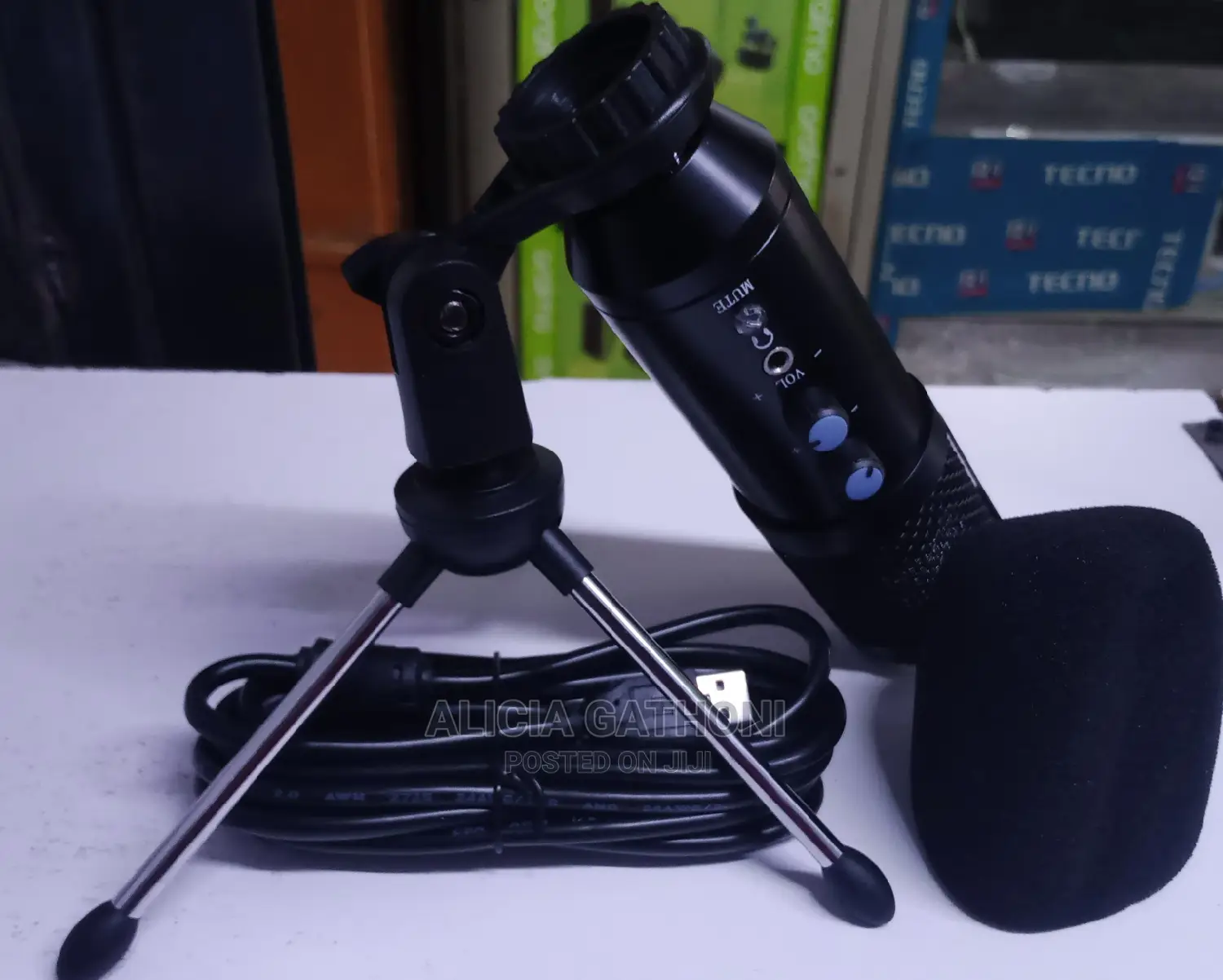 New Condenser Microphone With Echo and Mute Button
