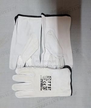 Adjustable Goatskin Leather Construction Gloves - main view