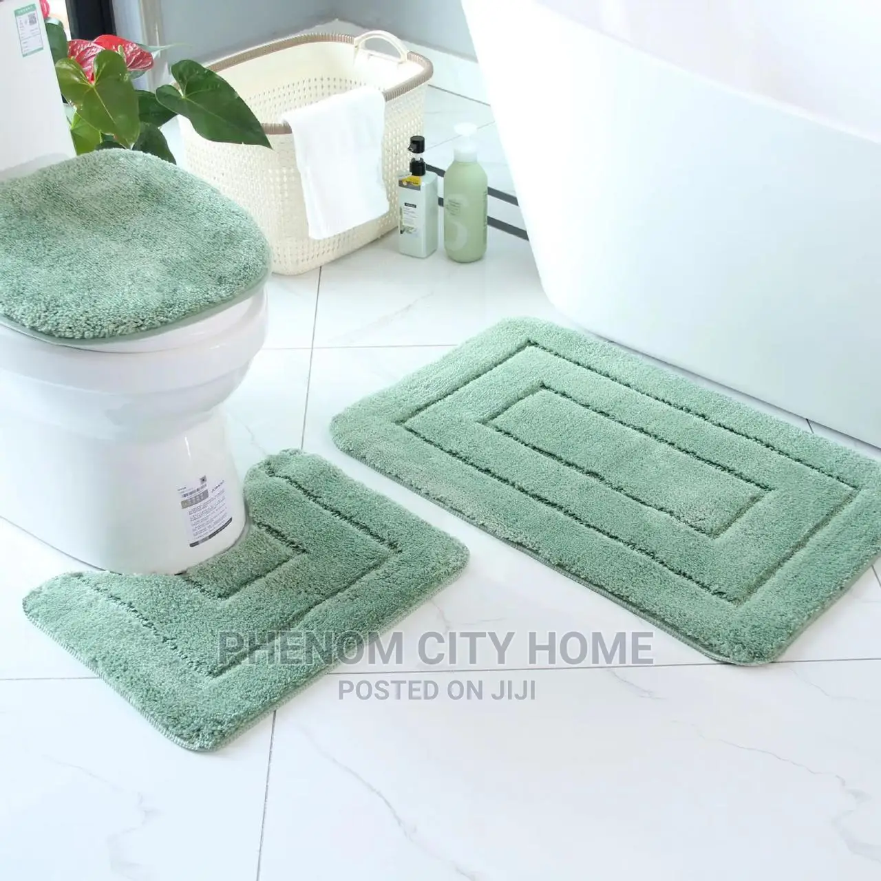 3 Pieces Toilet Mats Set