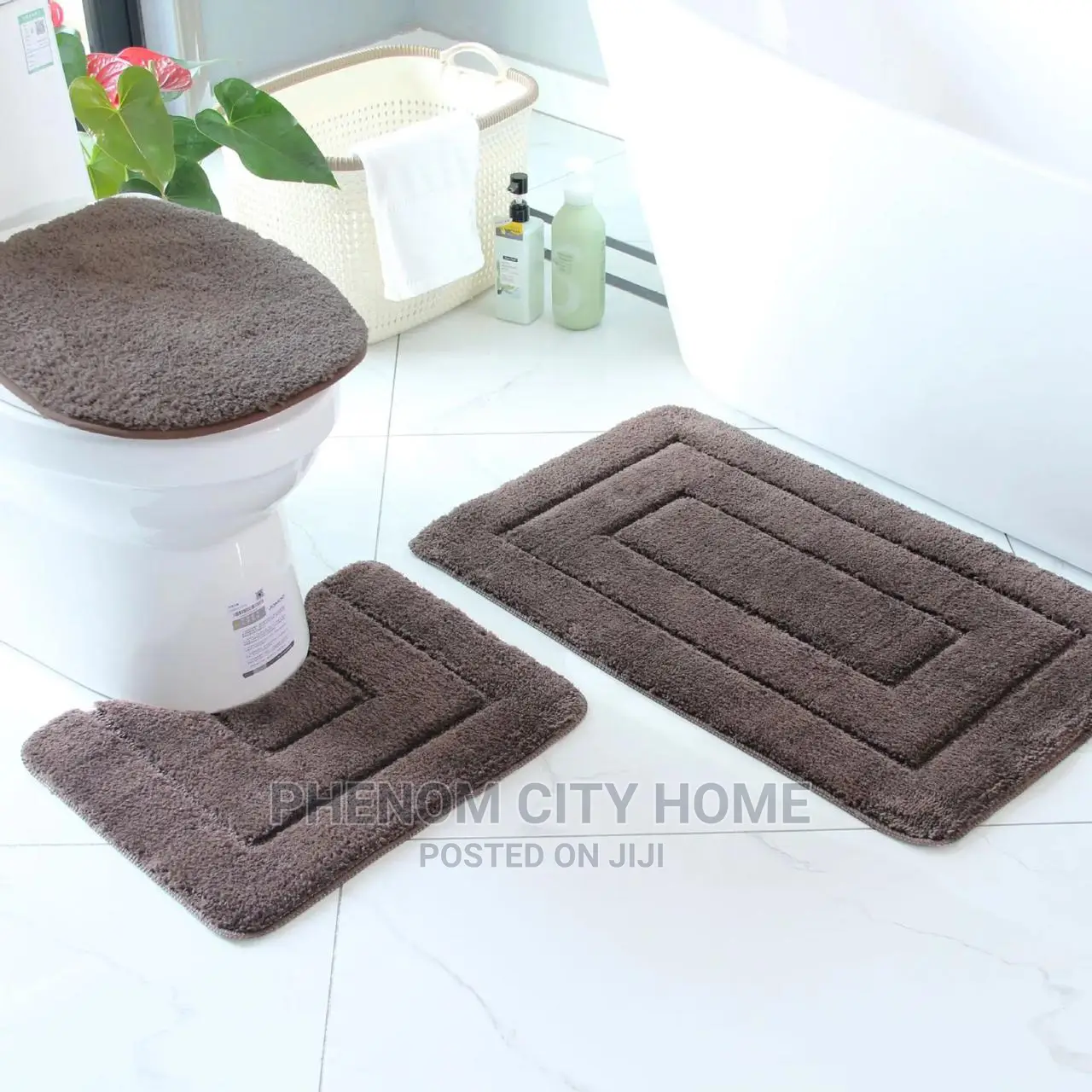3 Pieces Toilet Mats Set