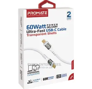 Promate 60w Power Delivery Ultra-fast Usb-c Cable , 1.2m