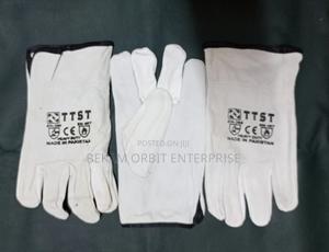 Double Stitched Goatskin Leather Mechanic Work Gloves