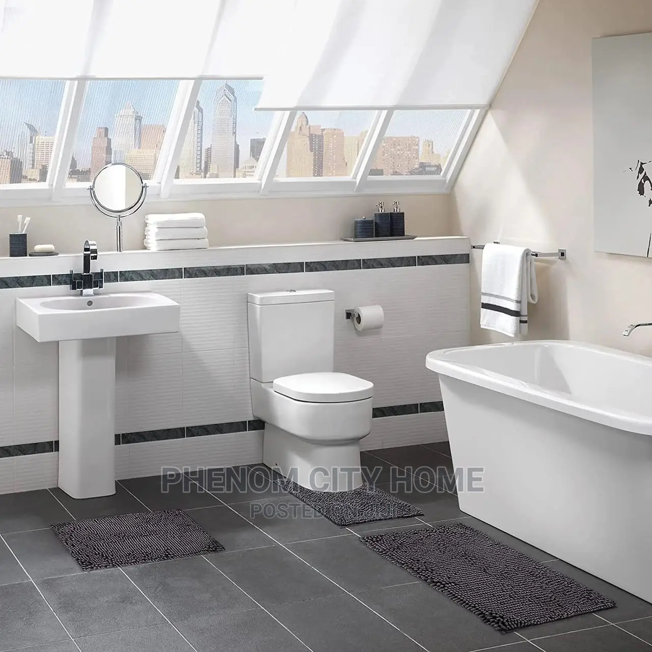3pc Micro Fiber Toilet Set Mats