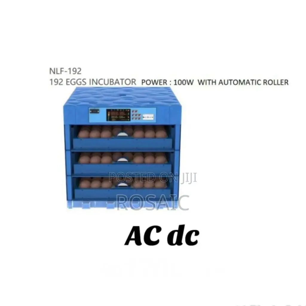 Ac/Dc 192 Eggs Incubator With Automatic Roller