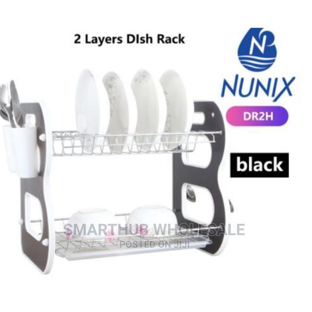 2 Tier Dish Rack Black Brand Nunix