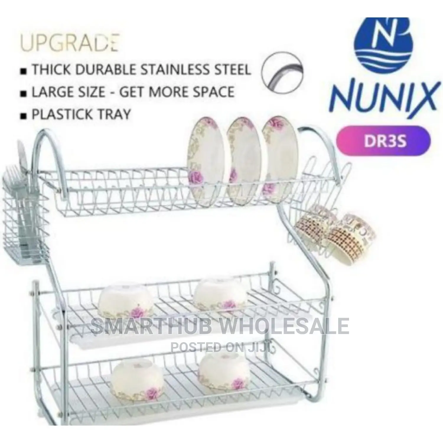 Nunix Dish Rack 3 Tier + a Drain Board