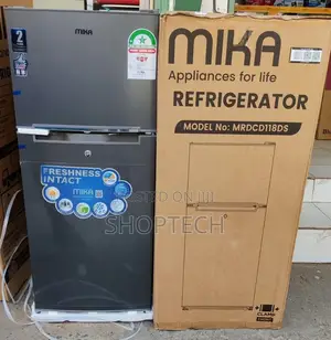 *Mika 118litres Double Door Refrigerator