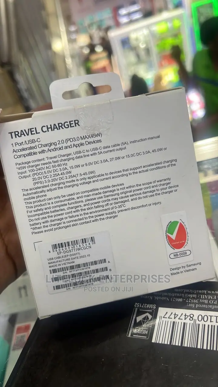 Samsung Type C Fast Charger 45wats