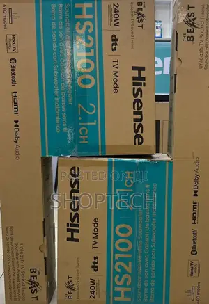 Hisense Sound Bar 
HS2100. 2.1. 240 Watts