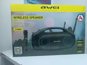 Portable Outdoor Wireless Speaker, Wireless Mic Awei Y886