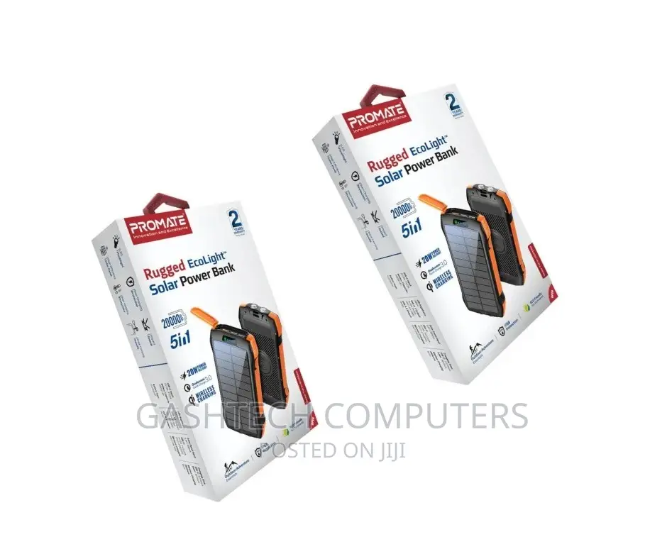 20000mah Rugged Ecolighttm Solar Power Bank Promate