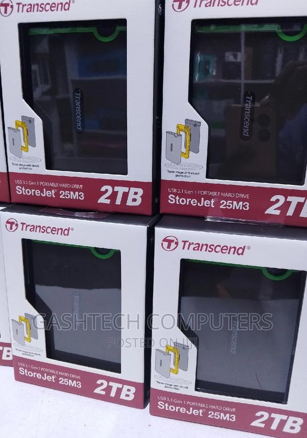 Transcend 2tb Storejet 25m3 Anti-Shock External Hard Drive