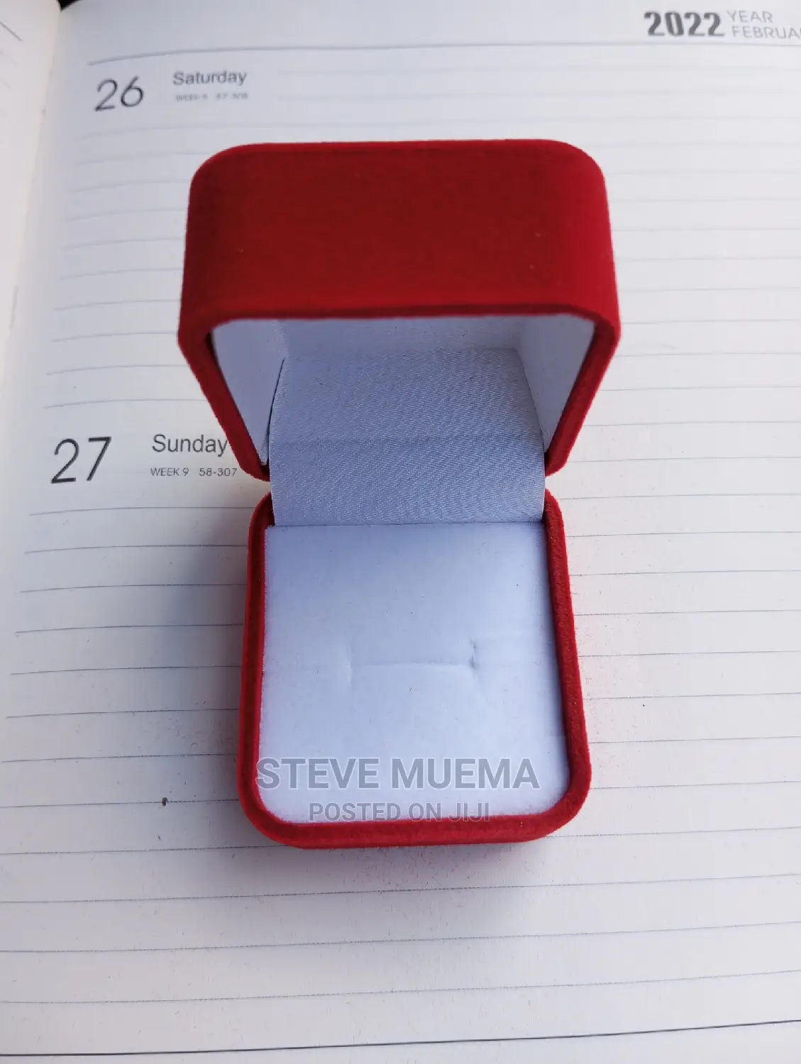 Luxury Velvet Ring Case.