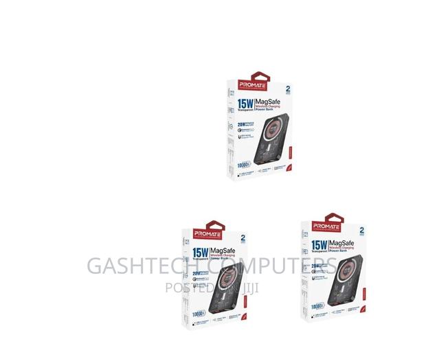 BLACK Magneoc Wireless Charging Powerbank 10000mah Promate
