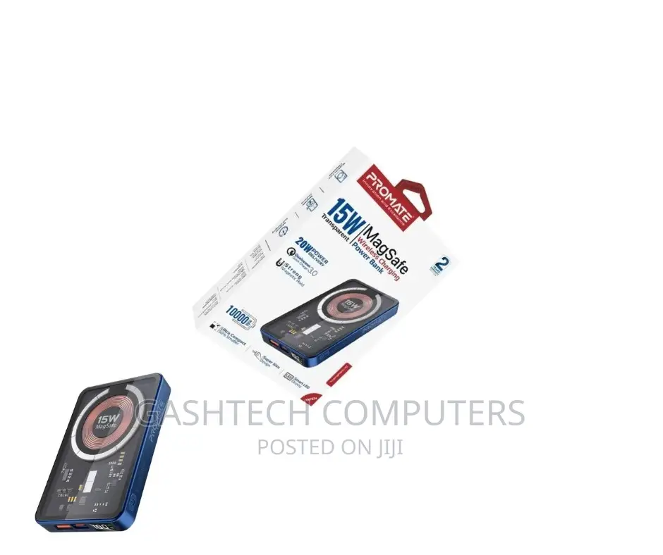 Navy Blue10000mah Magneoc Wireless Charging Powerbankpromate