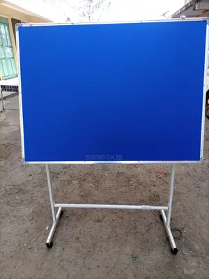 Notice Board With Wheeled Stand 4ft X 4ft -Double Sided