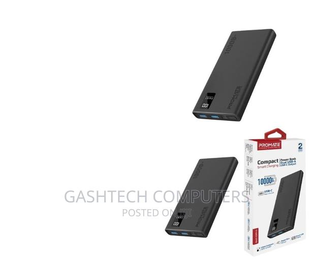 10000mah Compact Smart Charging Power Bank With Dual USB-A  - thumbnail 2