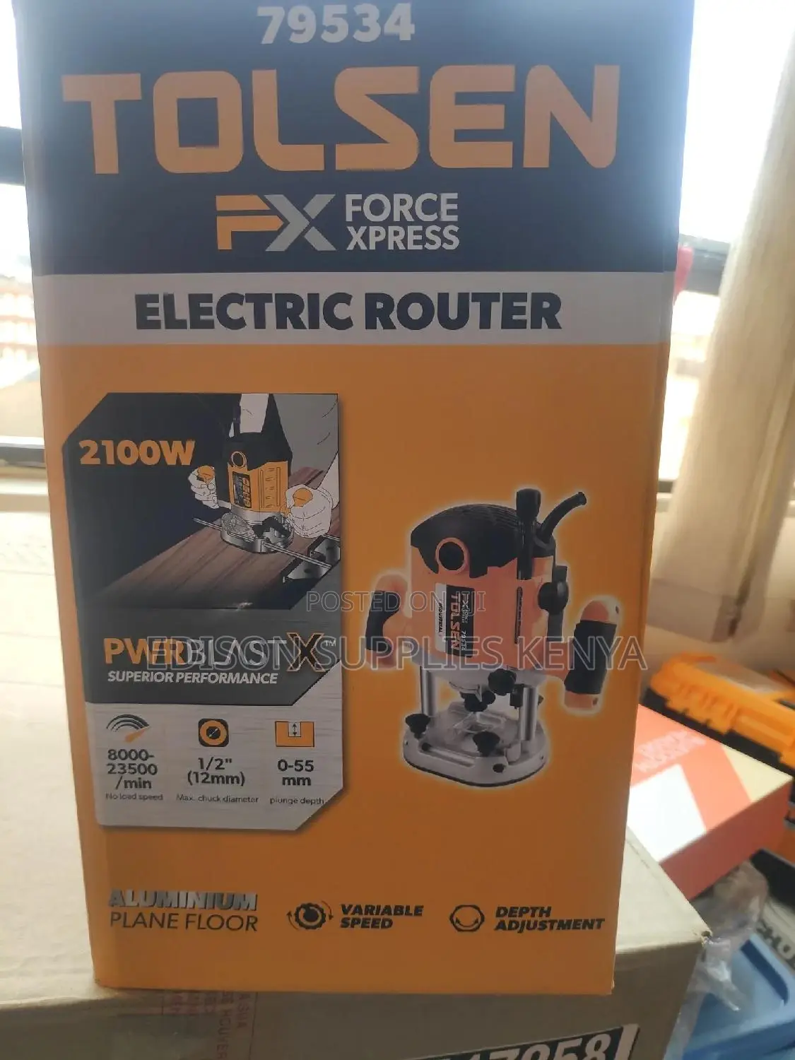 Tolsen Electric Router 2100W Variable Speed Plunge Wood BEST