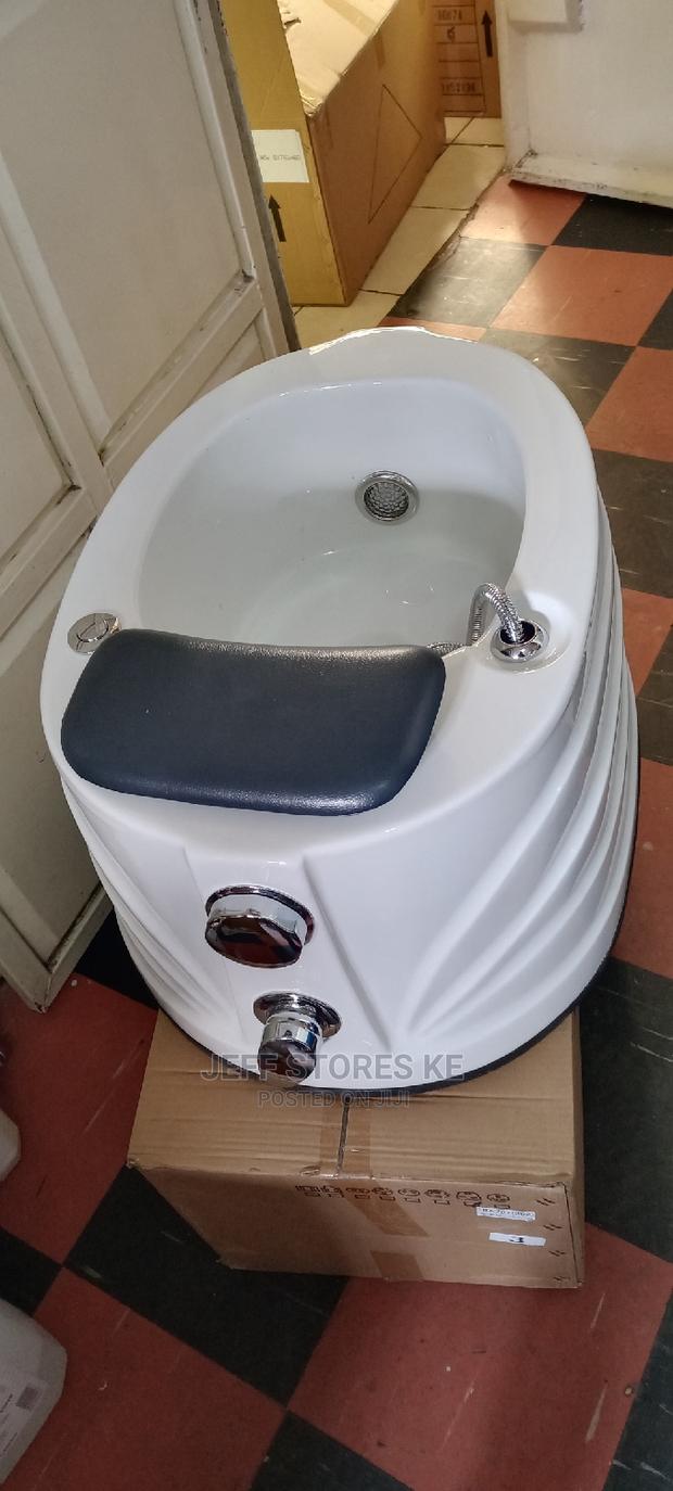 Fibre Spa White Silver Pedicure Bowl - main view