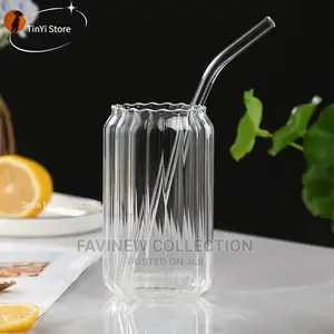 4 PCS Reusable Glass Straws