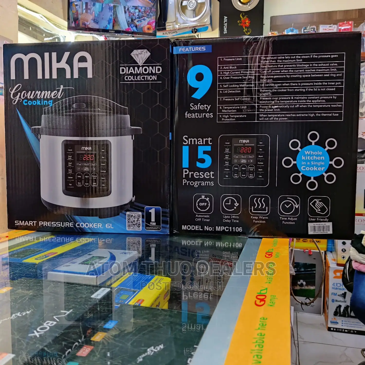 *Mika 6litres Electric Pressure Cooker 