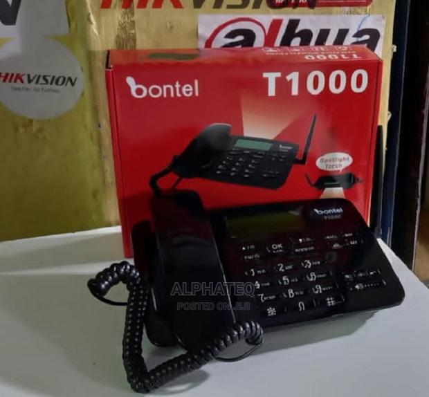 Black Bontel T1000, Wireless Desktop Phone, - main view