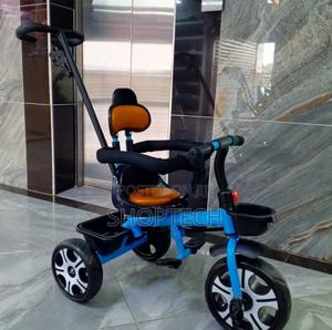 Tricycle With Protective Side Bar, Leather Seat,Push Handle - thumbnail 2