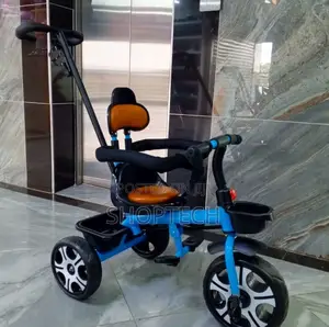 Tricycle With Protective Side Bar, Leather Seat,Push Handle