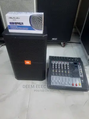 JBL 12inch Speaker With 6channel Powered Mixer Microphone