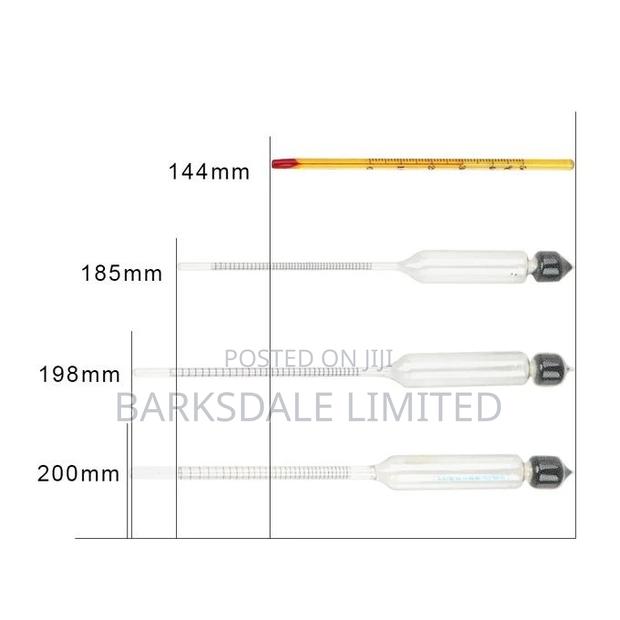 Hydrometer Alcoholmeter 0-100 Alcohol Meter Test Thermometer - thumbnail 4