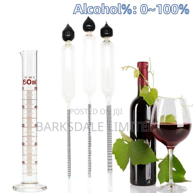 Hydrometer Alcoholmeter 0-100 Alcohol Meter Test Thermometer - main view