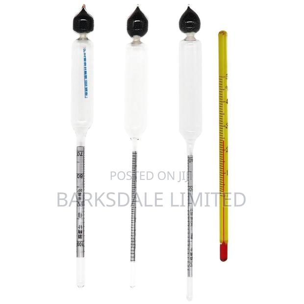 Hydrometer Alcoholmeter 0-100 Alcohol Meter Test Thermometer - thumbnail 6