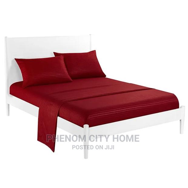 Plain Stripped Cotton Bedsheets - thumbnail 2