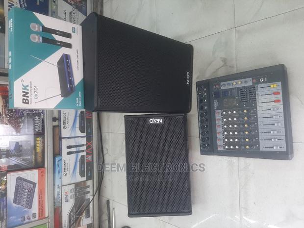 Mixer and Speakers and Microphone Start Up Sound System - main view