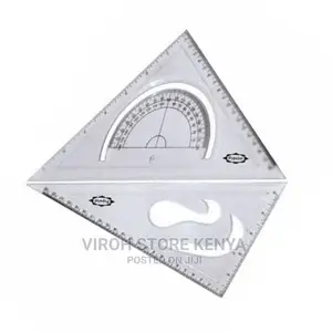 Pair of Set Squares 90°-45°-45° 30°-60°-90° + Protractor
