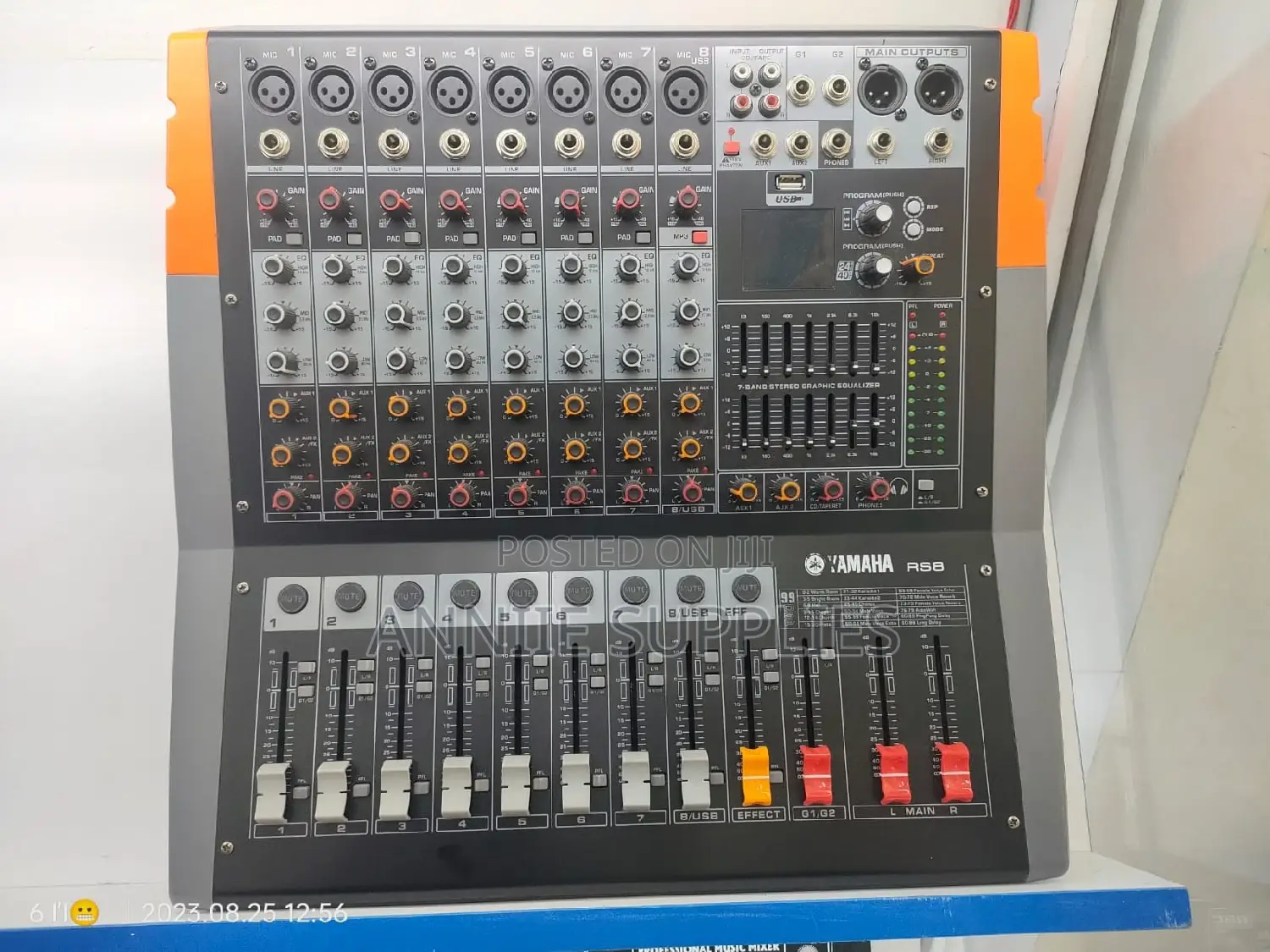 Proffesional 8 Channel Yamaha Powered Mixer Usb/Bluetooth