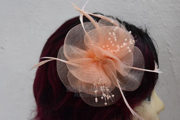Peach Fascinator - main view