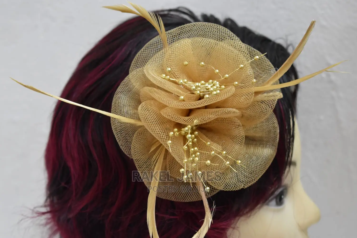 Peach Fascinator