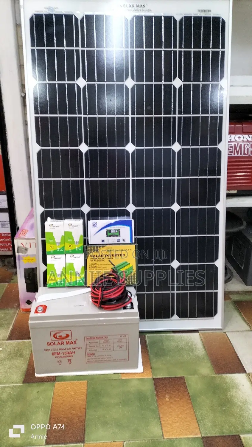Solar 200w + 150ah Battery + 600w Inverter + 10m Cable