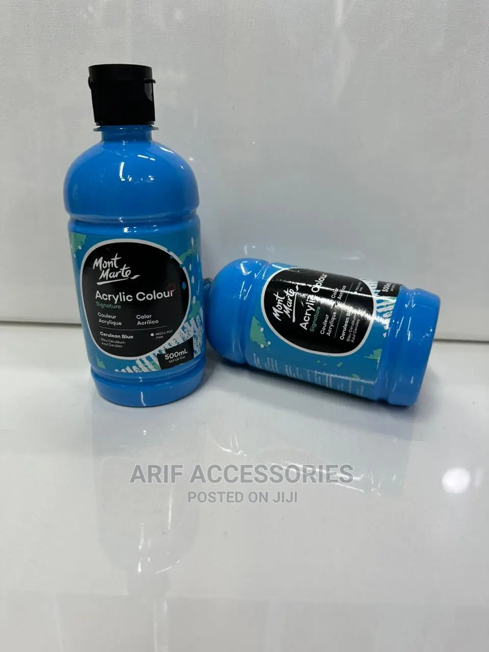 Cerulean Blue 500ml Mont Marte Acrylic Paint in Nairobi Central Arts