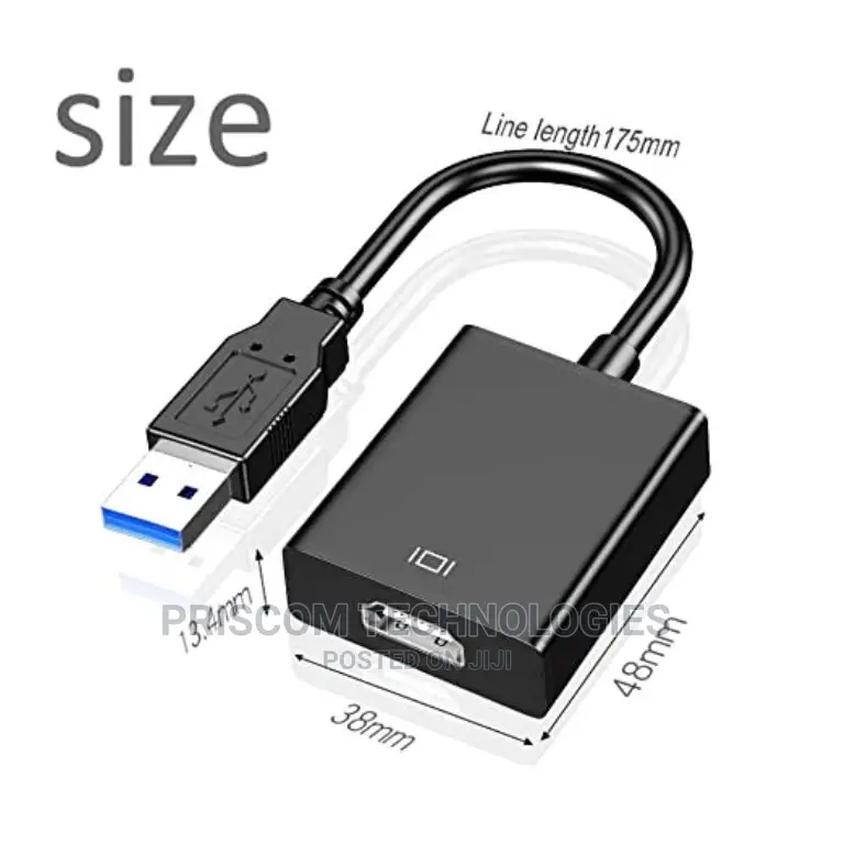USB to HDMI Cable Full HD 1080