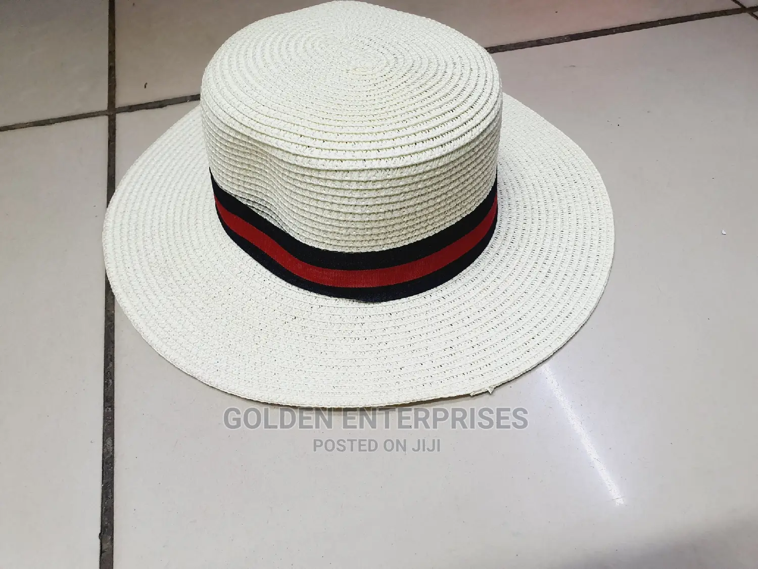 White Unisex Straw Boater Hat in Nairobi Central Clothing Accessories, Golden Ent Jiji.co.ke